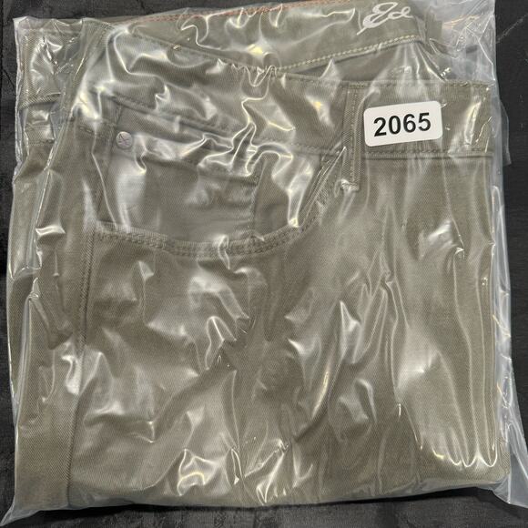 Eddie Bauer Modal Tencel Curvy Slim Straight Stretch Dark Green Jeans 14 - Picture 9 of 9